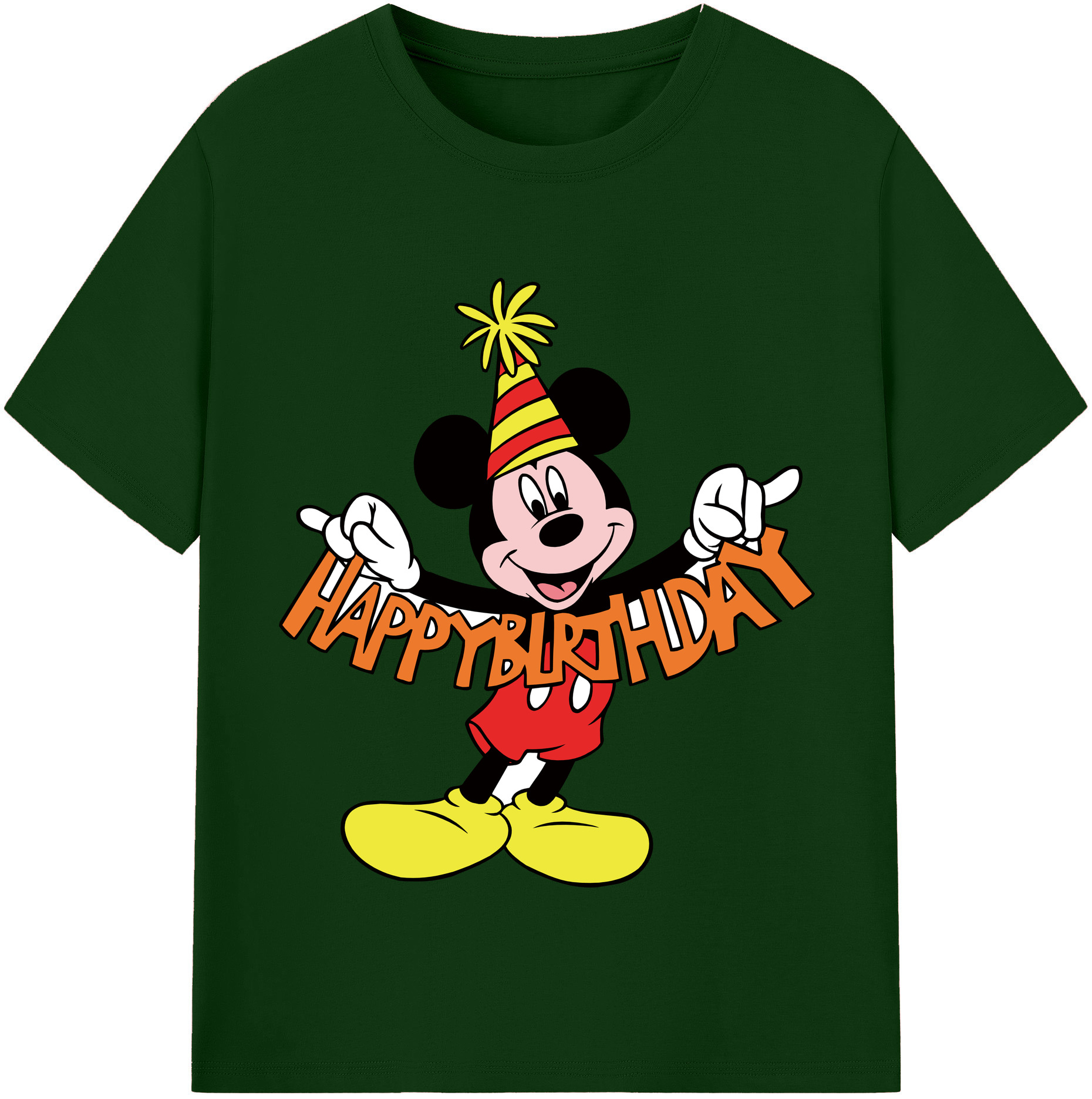 （画像用） ミッキーマウス Mickey Mouse 綿100％半袖Tシャツ（フロントプリント）